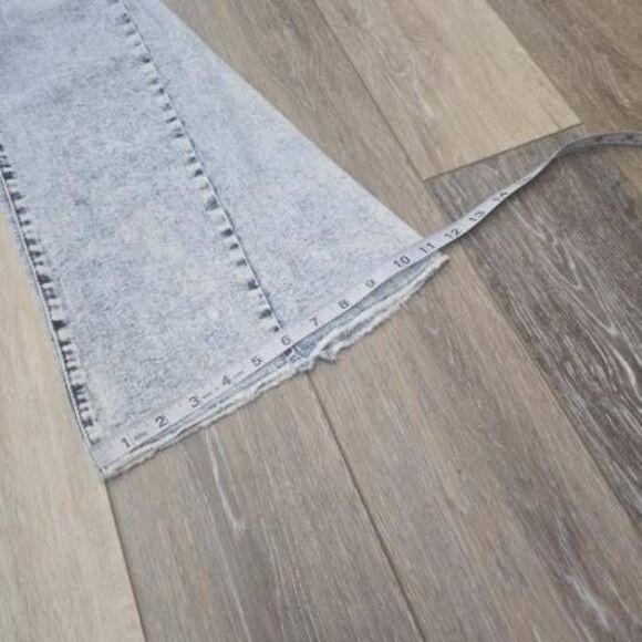 Pink Lily Acid Wash Bellbottom Jeans light blue flare vintage style size 26 2 - Picture 6 of 11